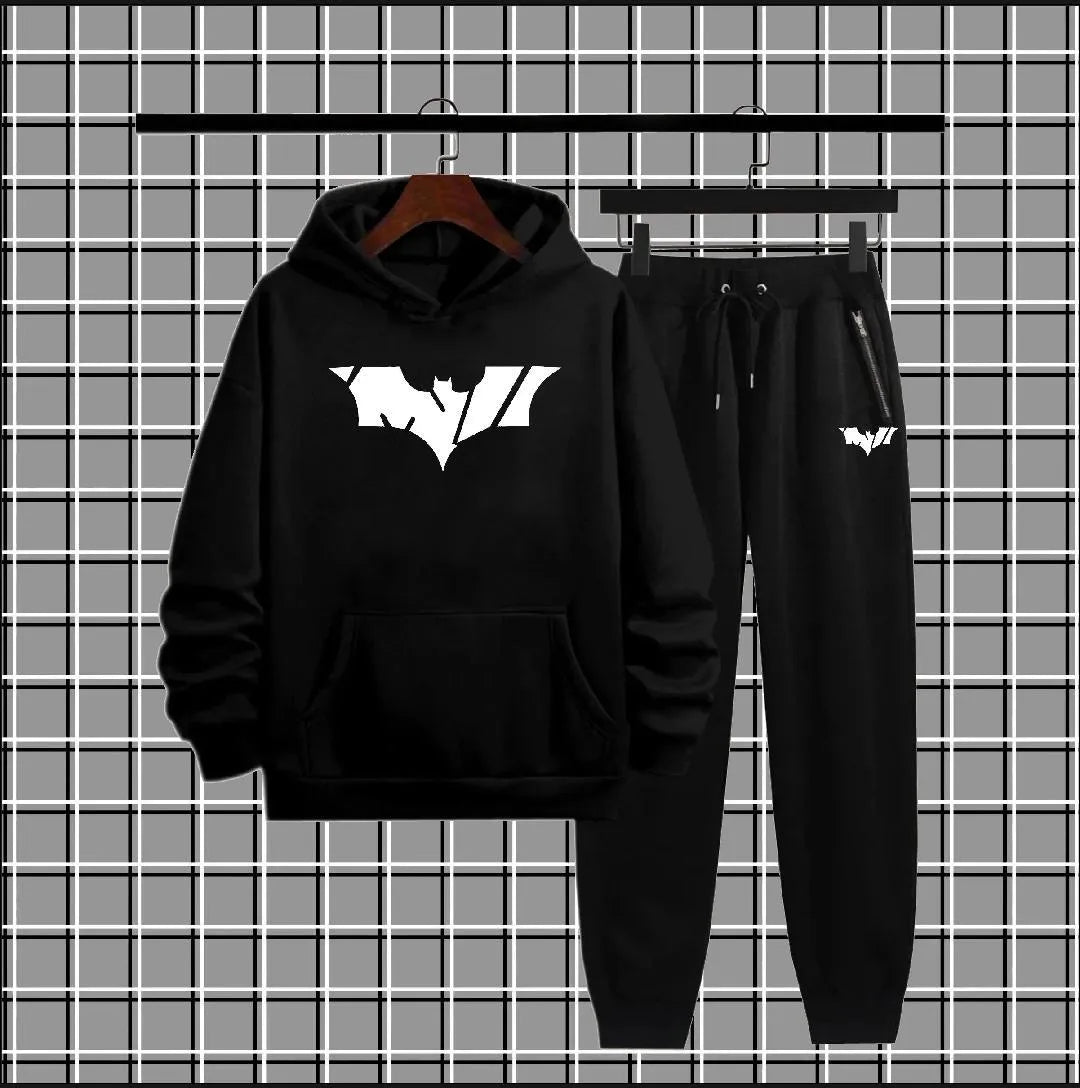 2 Pc Men's Fleece Printed Hoodie